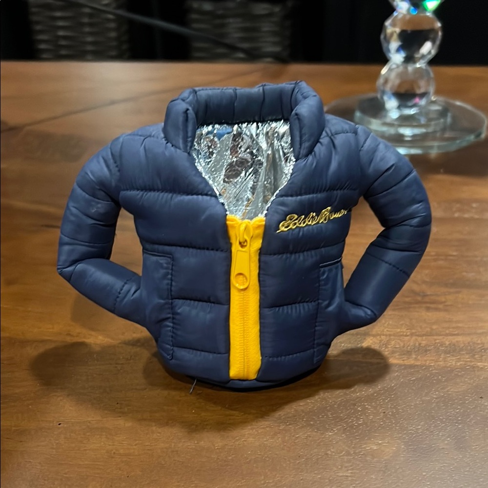 Eddie Bauer Navy Insulated Jacket Koozie